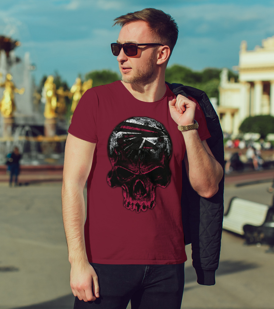Atlanta Falcons Skull Emblem 67 T-Shirt