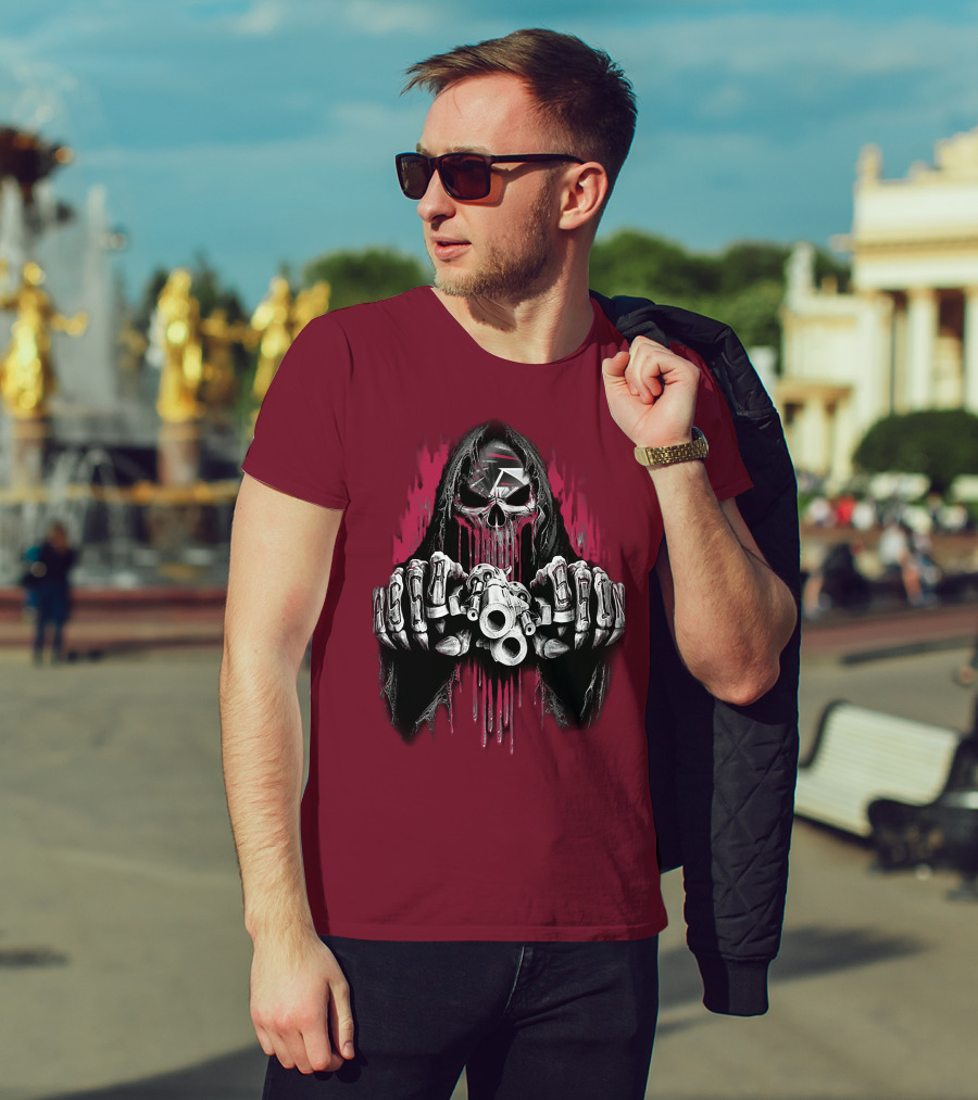 Atlanta Falcons Skull Grim Reaper T-Shirt