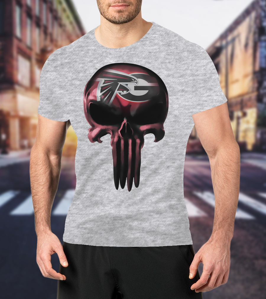 Atlanta Falcons G Logo Skull T-Shirt