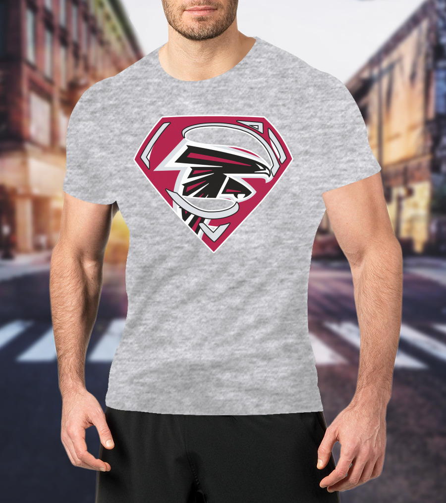 Atlanta Falcons 89 Superhero Shield T-Shirt