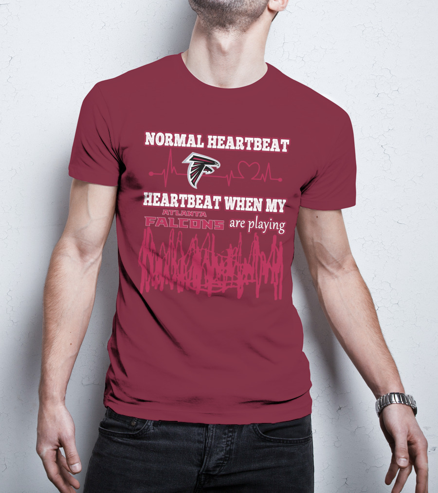 Normal Heartbeat Heartbeat When My Atlanta Falcons Are Playing T-Shirt
