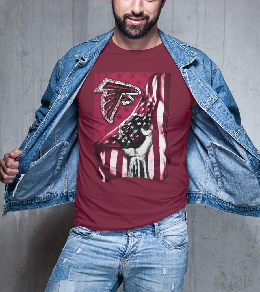 Atlanta Falcons American Flag Pride Banner T-Shirt
