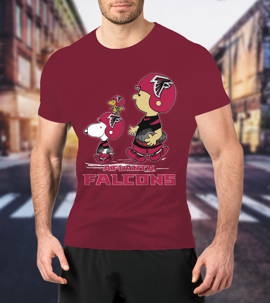 Atlanta Falcons Snpfootball Peanuts Characters T-Shirt
