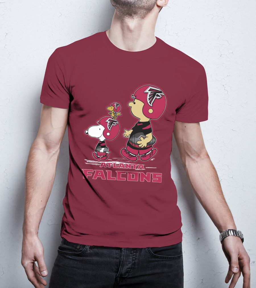Atlanta Falcons Snpfootball Peanuts Characters T-Shirt