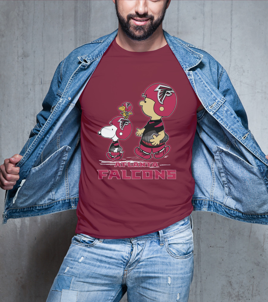 Atlanta Falcons Snpfootball Peanuts Characters T-Shirt