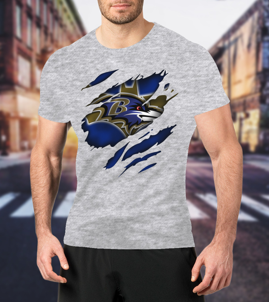 Baltimore Ravens Logo On T-Shirt