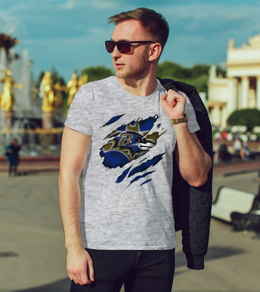 Baltimore Ravens Logo On T-Shirt