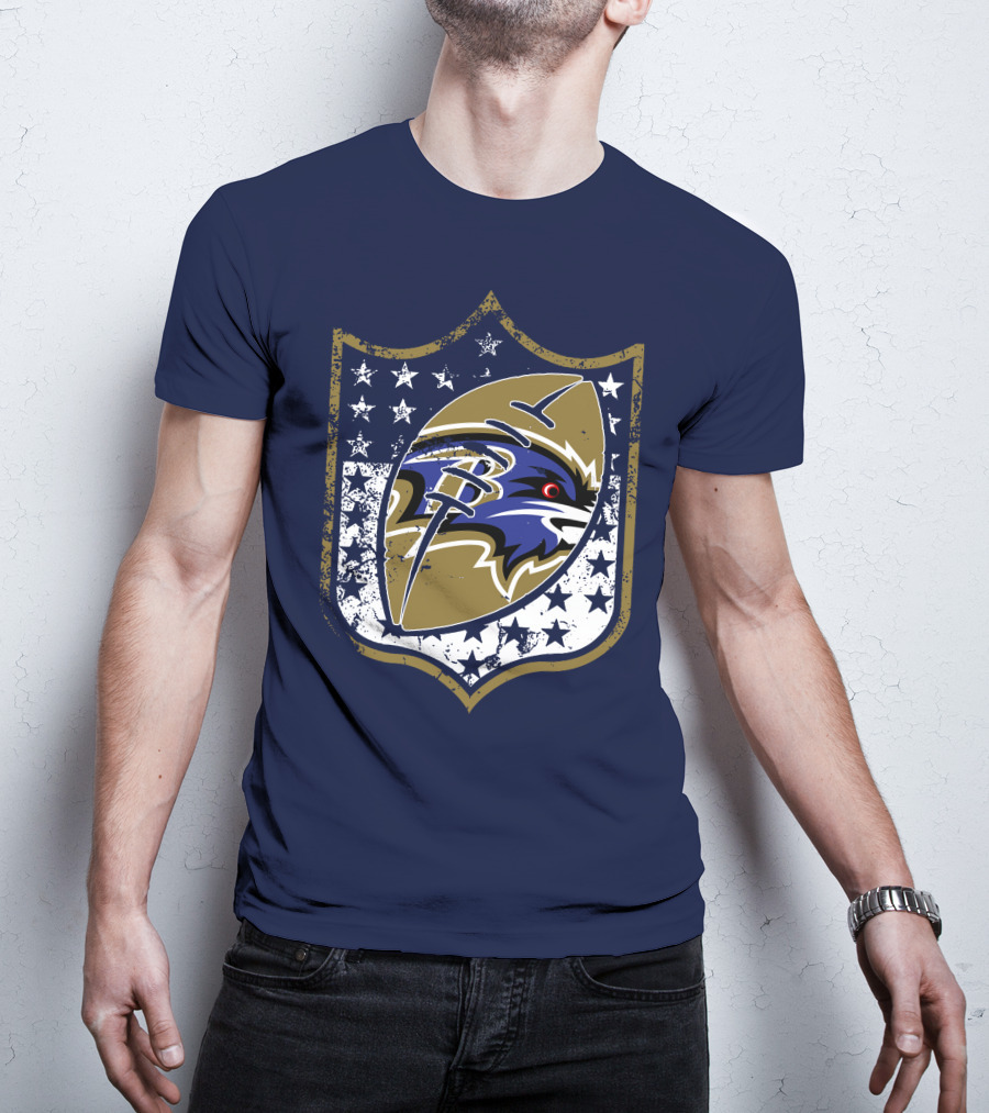 Baltimore Ravens 45 Stars Shield T-Shirt