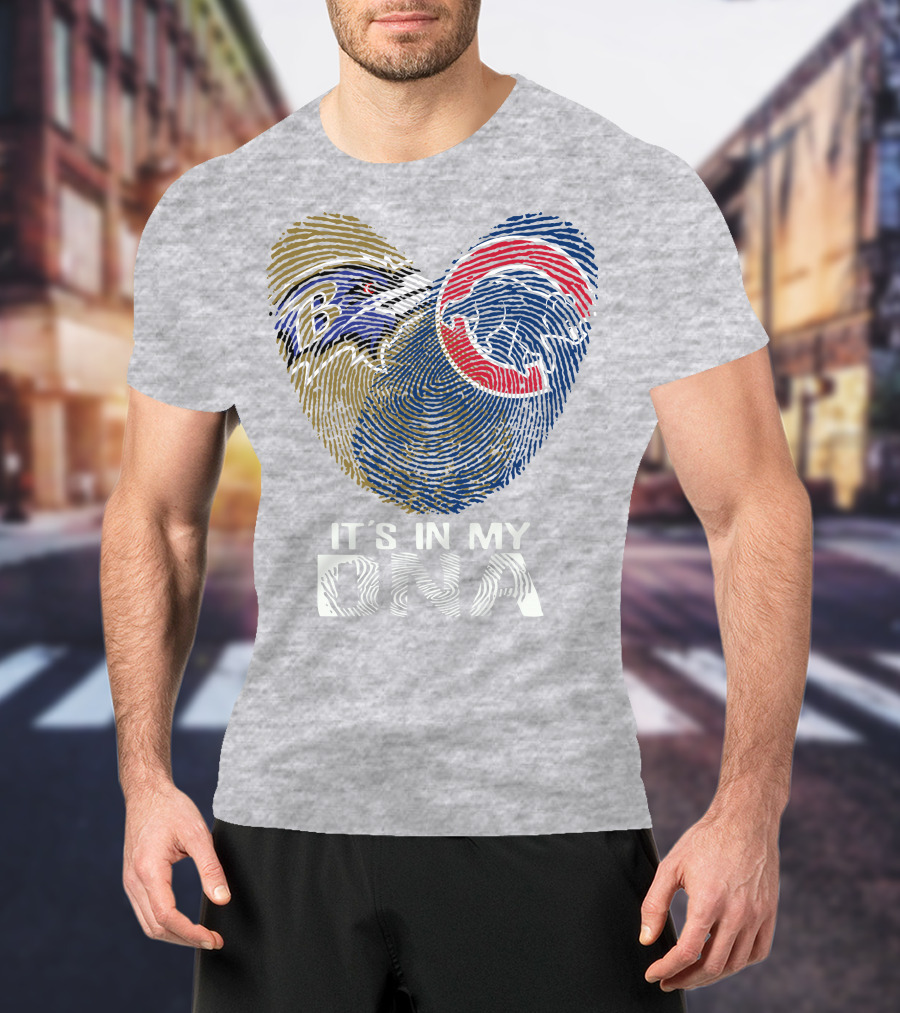 Baltimore Ravens Chicago Cubs It's In My Dna T-Shirt
