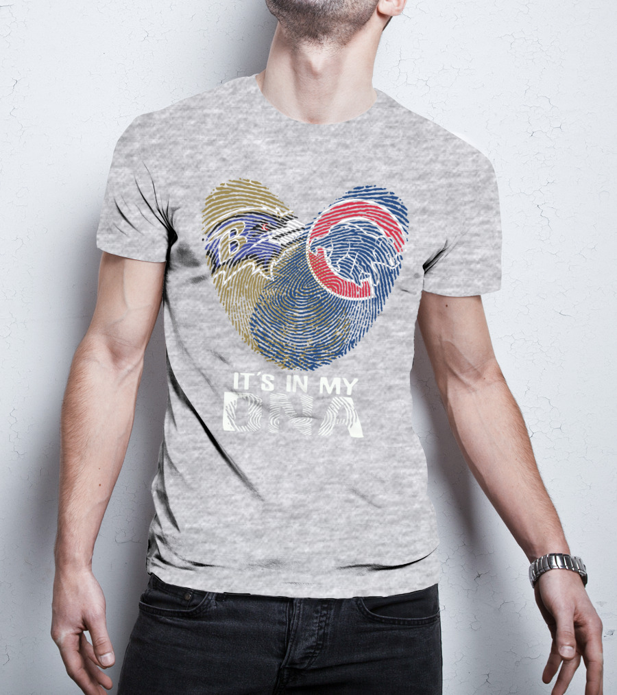Baltimore Ravens Chicago Cubs It's In My Dna T-Shirt