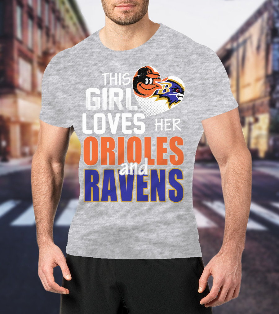 This Girl Loves Her Orioles And Ravens T-Shirt