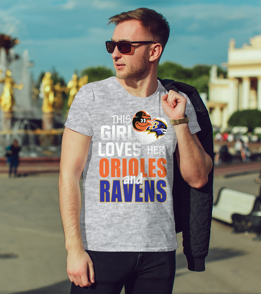 This Girl Loves Her Orioles And Ravens T-Shirt