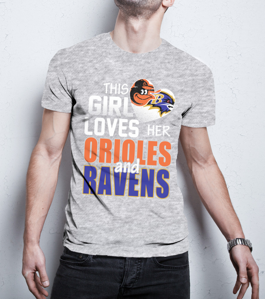 This Girl Loves Her Orioles And Ravens T-Shirt