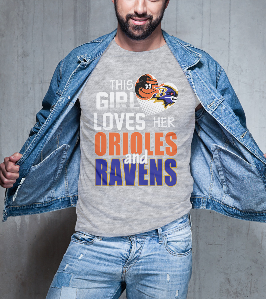 This Girl Loves Her Orioles And Ravens T-Shirt