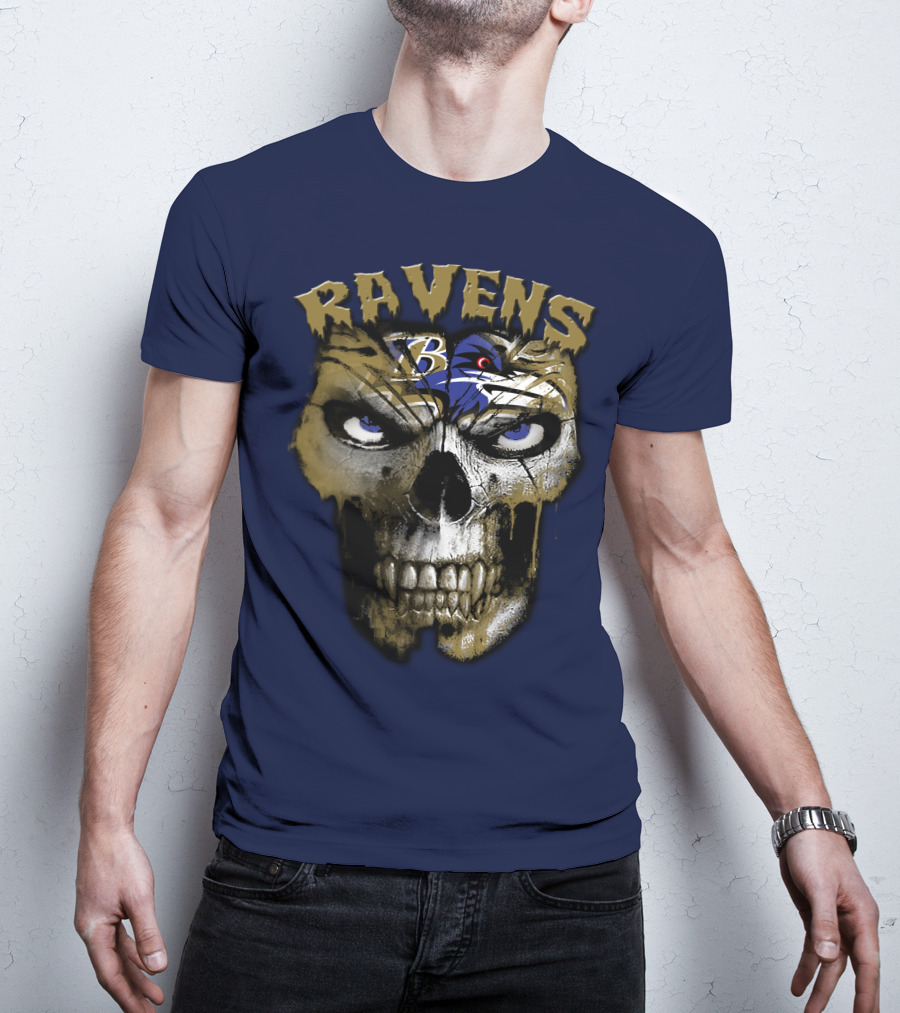 Ravens Baltimore Skull B Logo T-Shirt