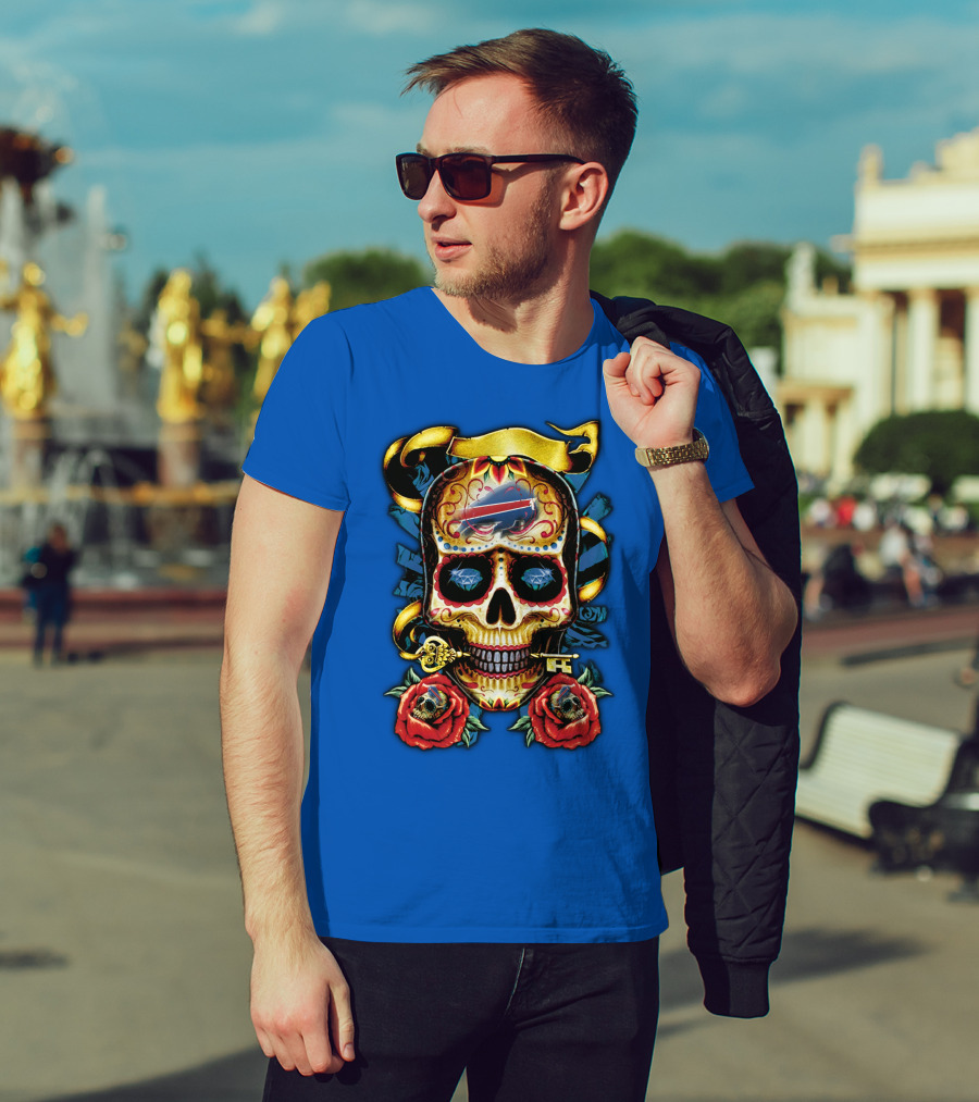 Buffalo Bills Sugar Skull Roses And Keys T-Shirt