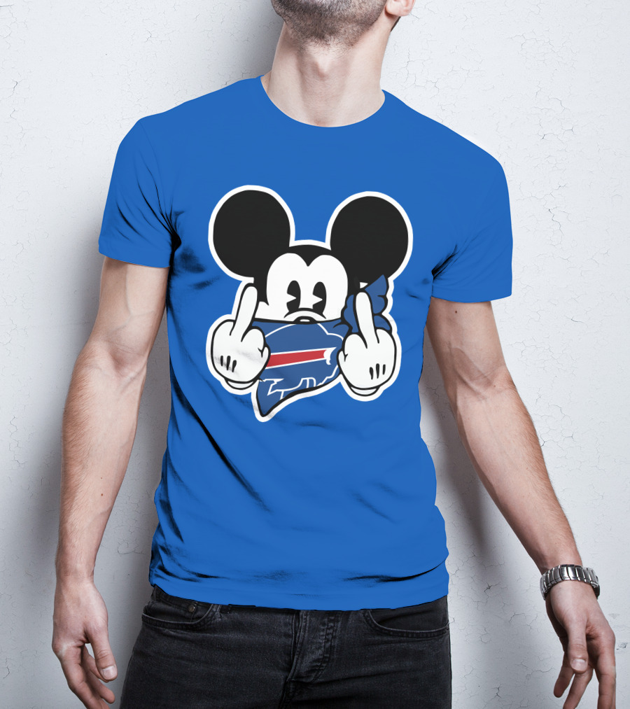 Buffalo Bills Mickey Mouse Middle Finger T-Shirt