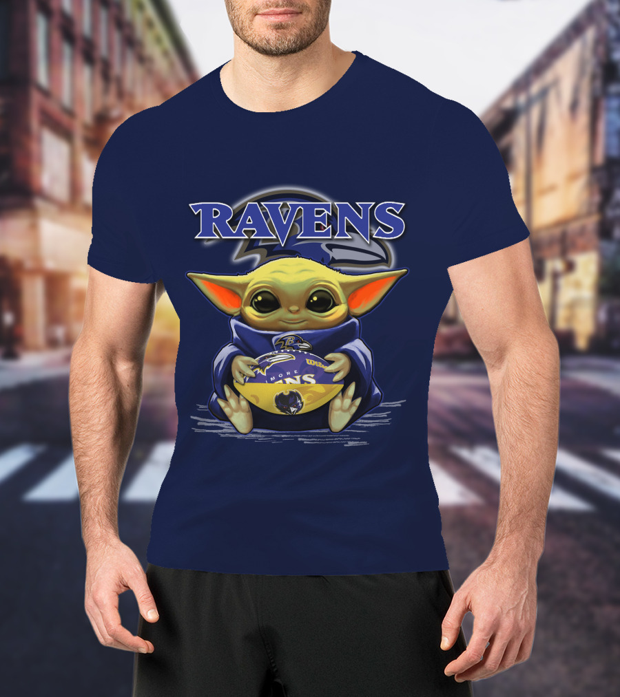 Yoda Ravens Football Baltimore Nfl Baby Character T-Shirt