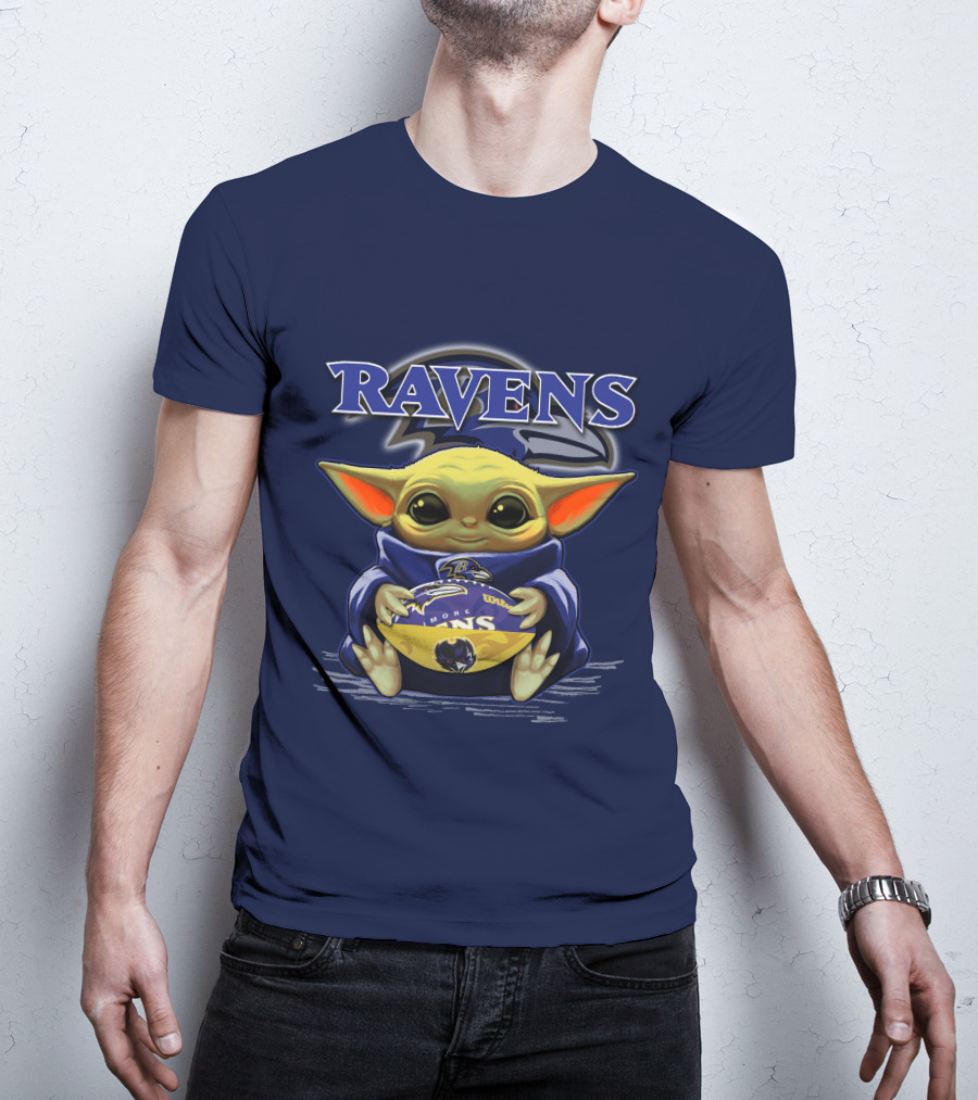 Yoda Ravens Football Baltimore Nfl Baby Character T-Shirt