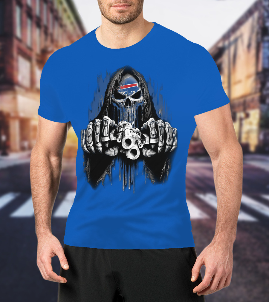 Buffalo Bills Mafia Grim Reaper Gunslinger T-Shirt