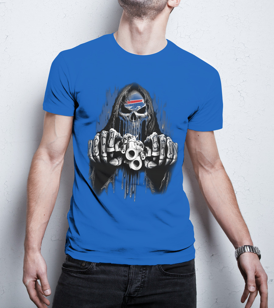 Buffalo Bills Mafia Grim Reaper Gunslinger T-Shirt