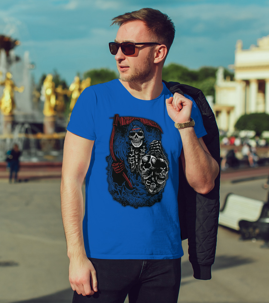 Buffalo Bills 61 Grim Reaper Skeleton Skulls T-Shirt