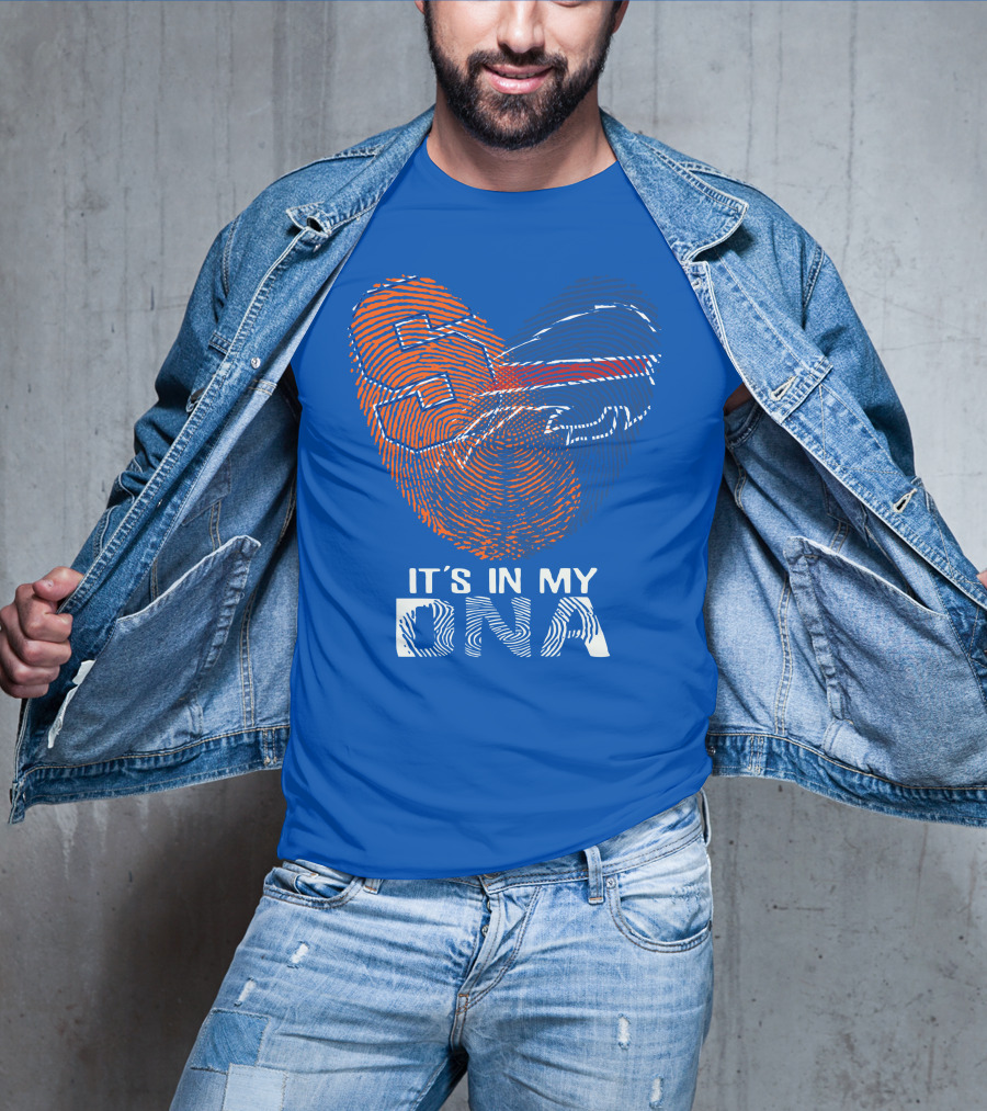 Buffalo Bills It's In My Dna Fingerprint Heart T-Shirt