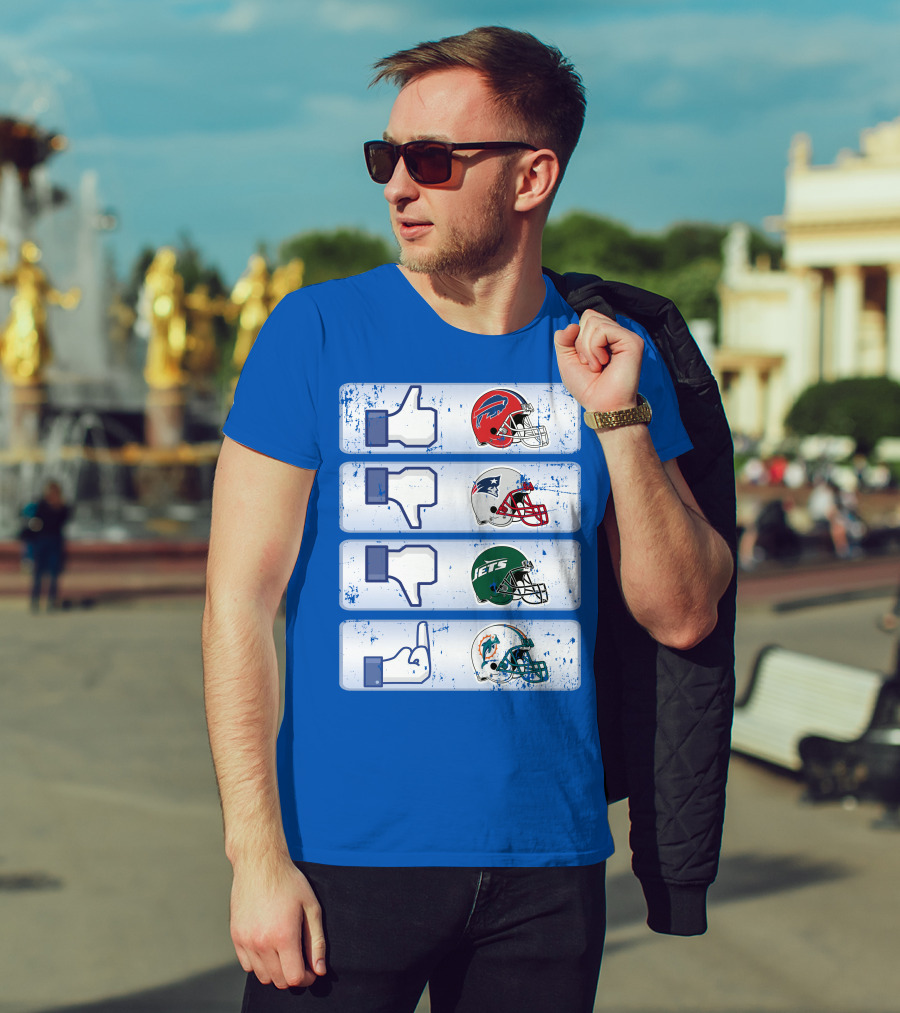 Buffalo Bills 72 Thumbs Up Patriots Jets Dolphins Dislike T-Shirt