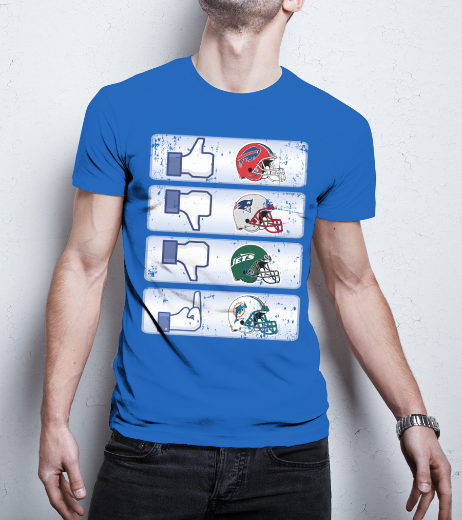 Buffalo Bills 72 Thumbs Up Patriots Jets Dolphins Dislike T-Shirt