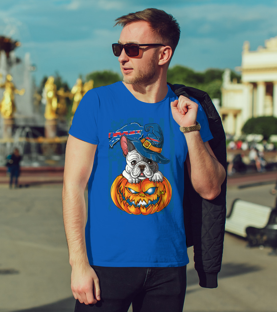 Buffalo Bills Bulldog Halloween Pumpkin T-Shirt