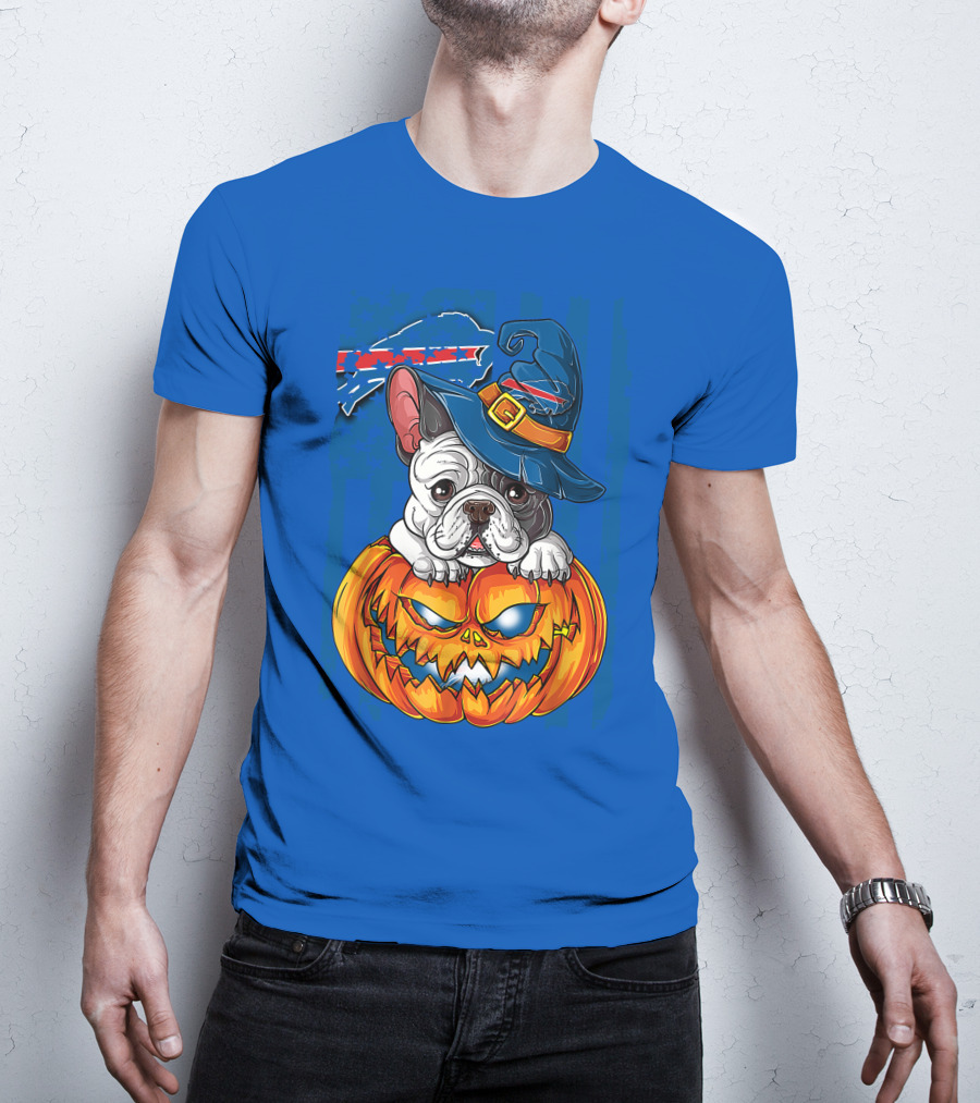 Buffalo Bills Bulldog Halloween Pumpkin T-Shirt