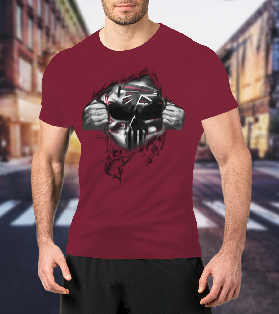 Atlanta Falcons 61 Skull Logo Football Fan T-Shirt