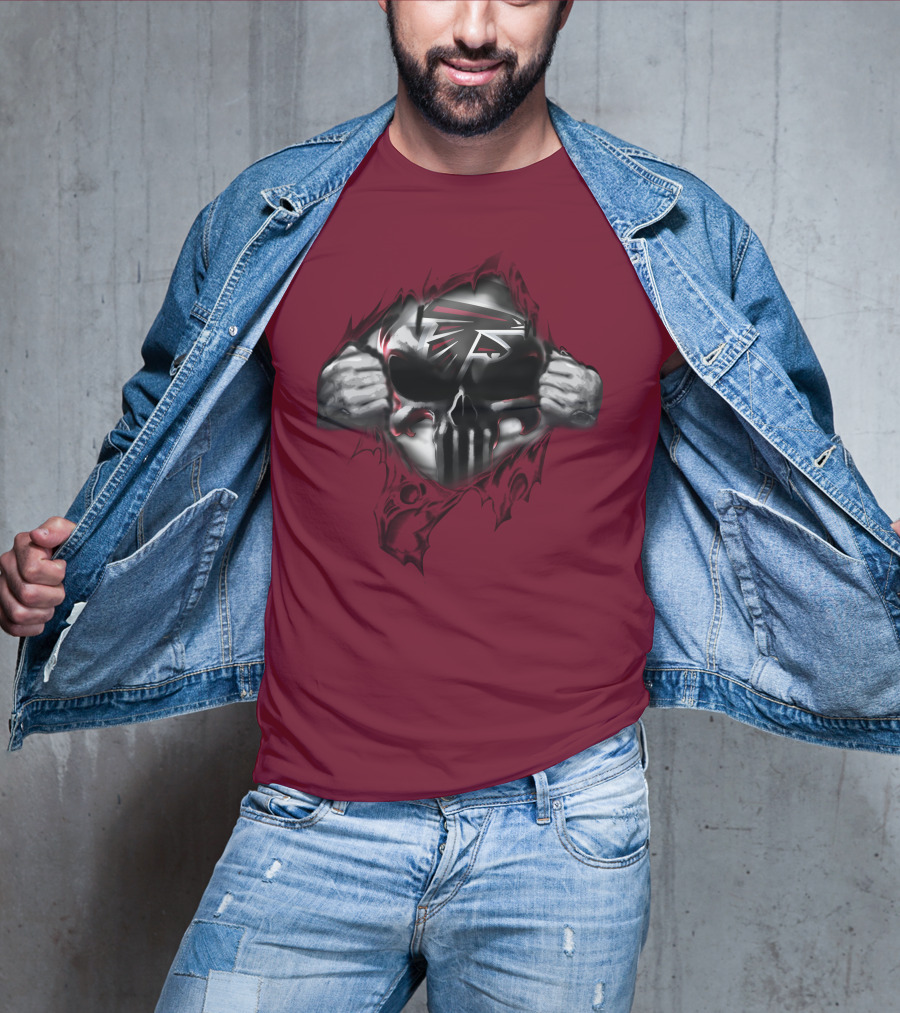 Atlanta Falcons 61 Skull Logo Football Fan T-Shirt