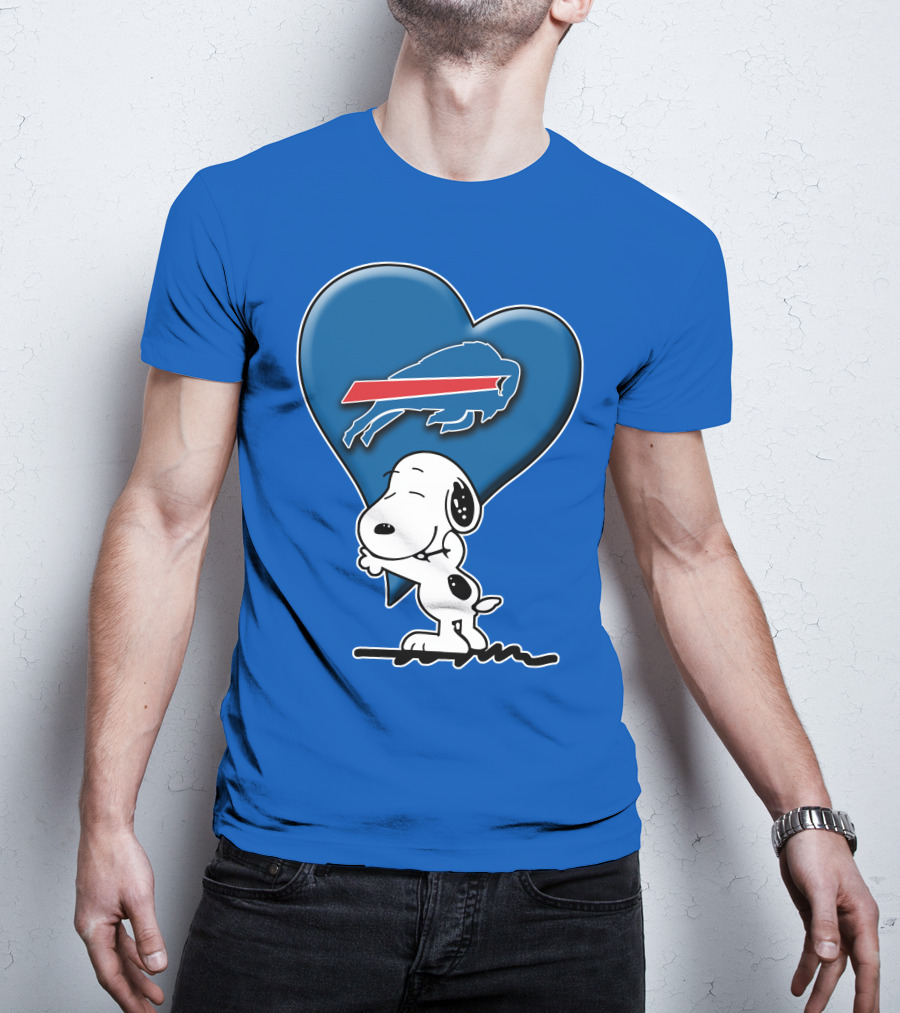 Snoopy Hugging Heart Buffalo Bills T-Shirt