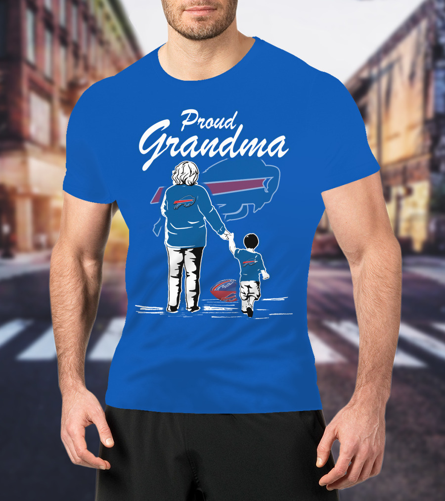 Proud Grandma Buffalo Bills Family Fan Love Football Generations T-Shirt
