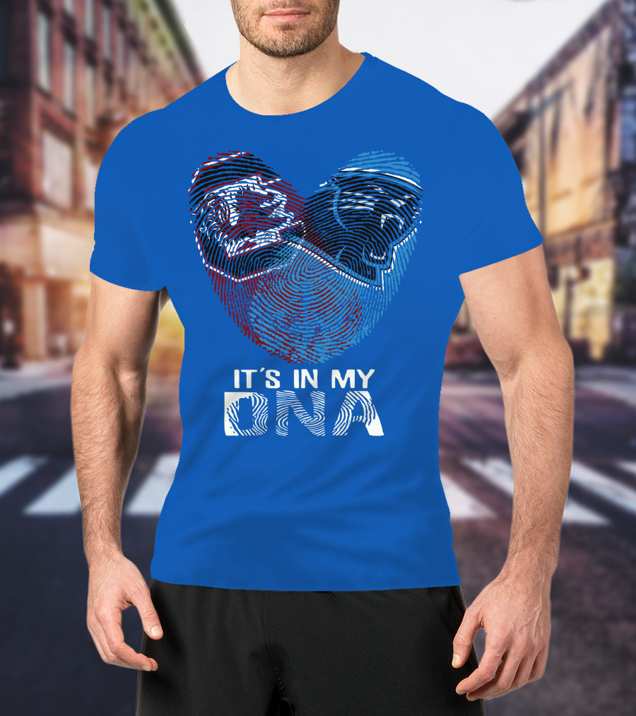 Carolina Panthers It's In My Dna Fingerprint Print T-Shirt