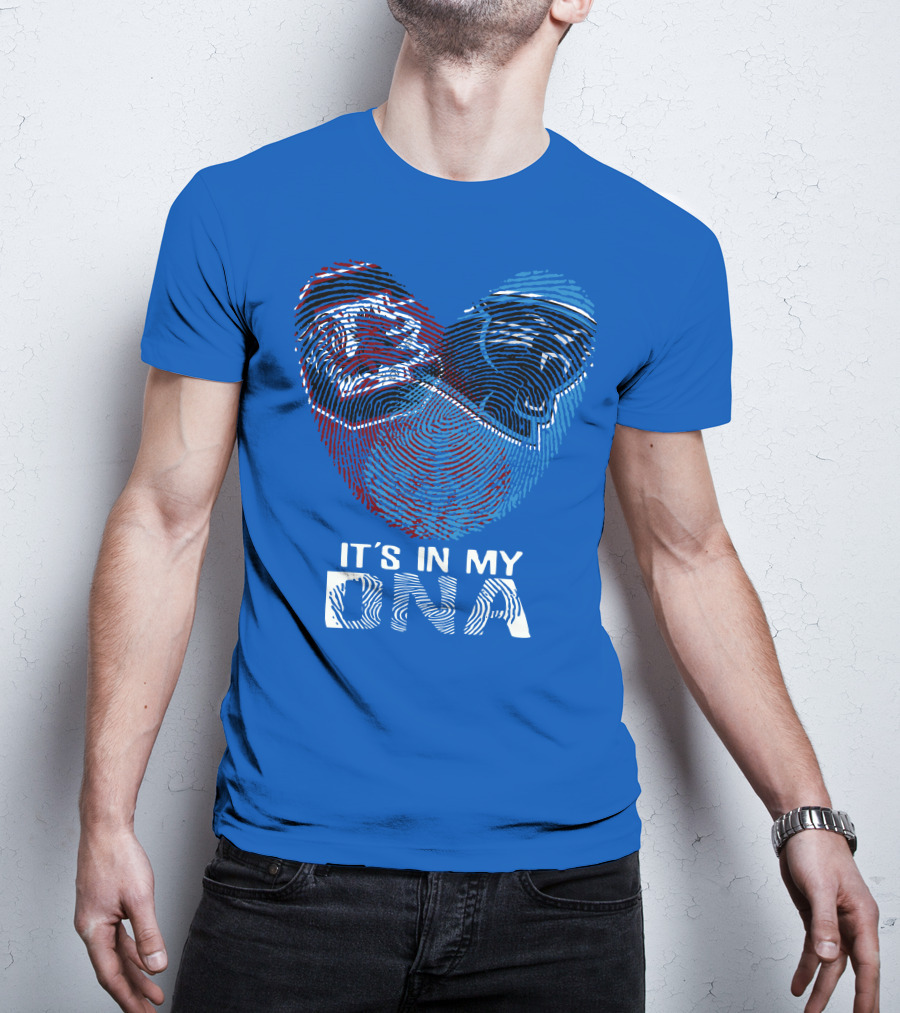 Carolina Panthers It's In My Dna Fingerprint Print T-Shirt