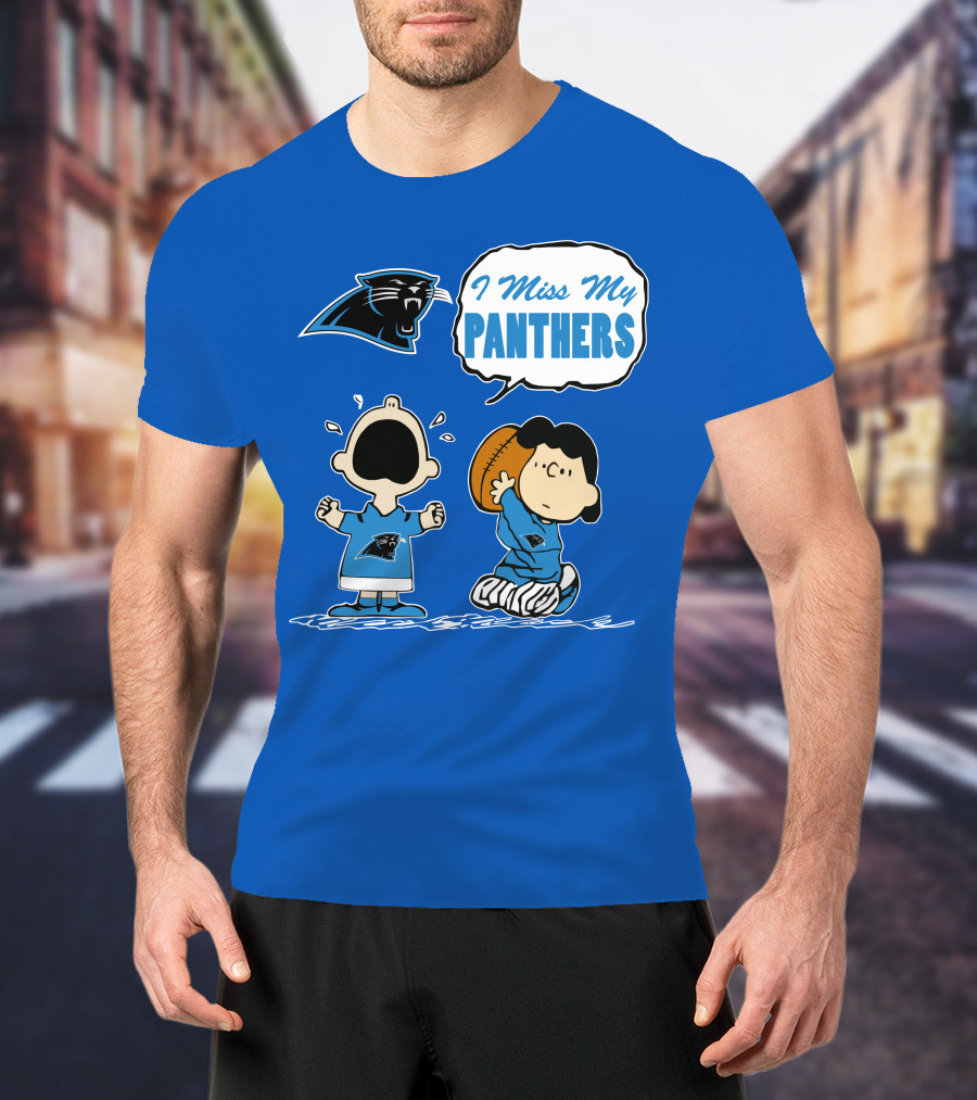 Carolina Panthers I Miss My Panthers Peanuts Football Fan T-Shirt