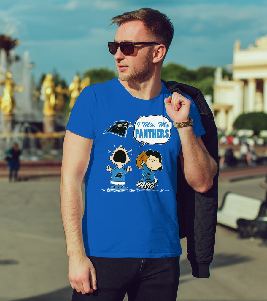 Carolina Panthers I Miss My Panthers Peanuts Football Fan T-Shirt