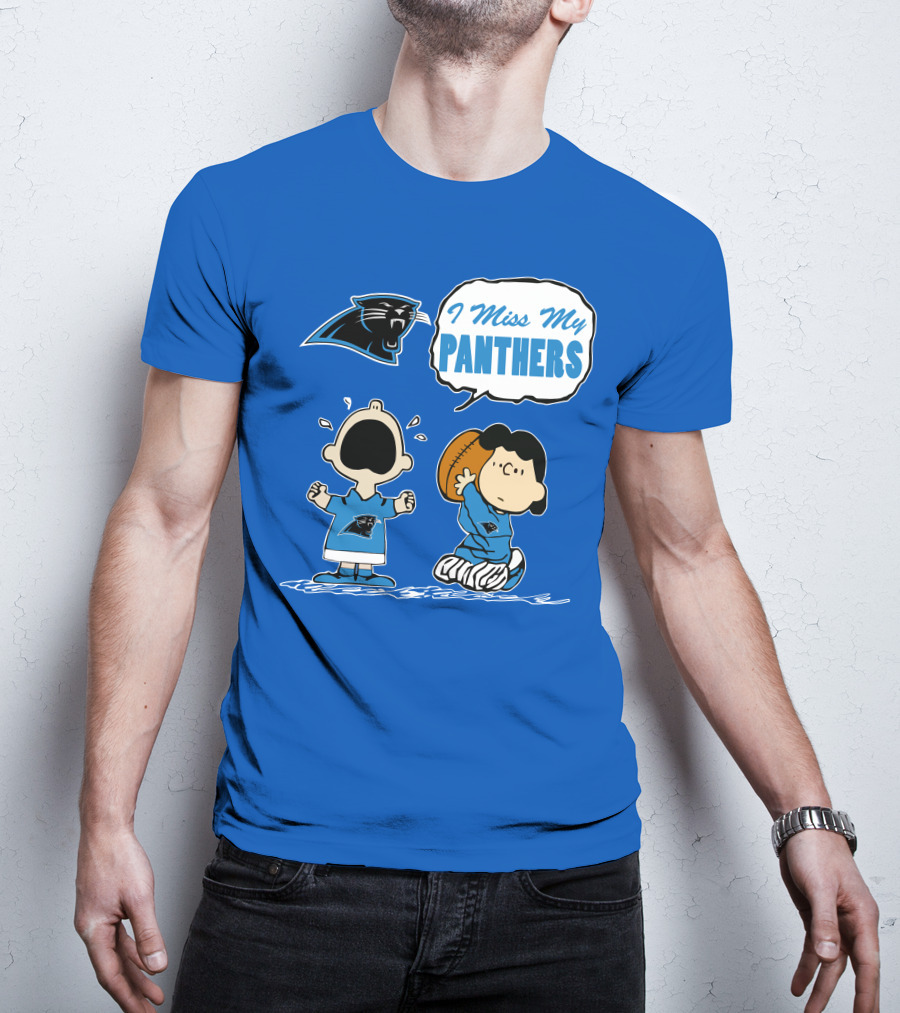 Carolina Panthers I Miss My Panthers Peanuts Football Fan T-Shirt