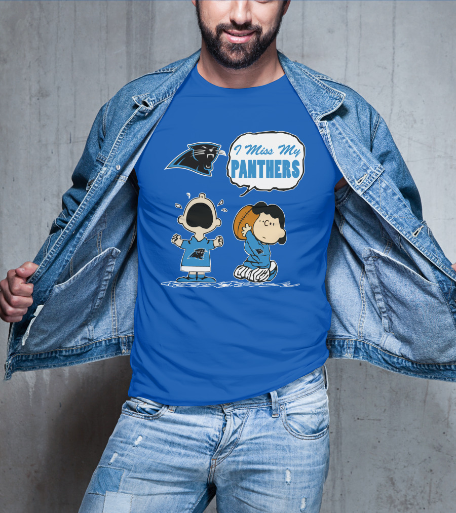 Carolina Panthers I Miss My Panthers Peanuts Football Fan T-Shirt