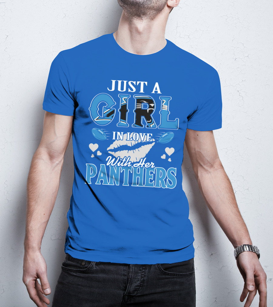 Just A Girl In Love With Her Carolina Panthers T-Shirt