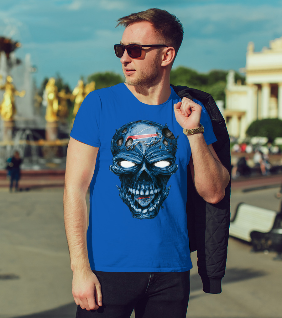Buffalo Bills Skull Logo Horror T-Shirt