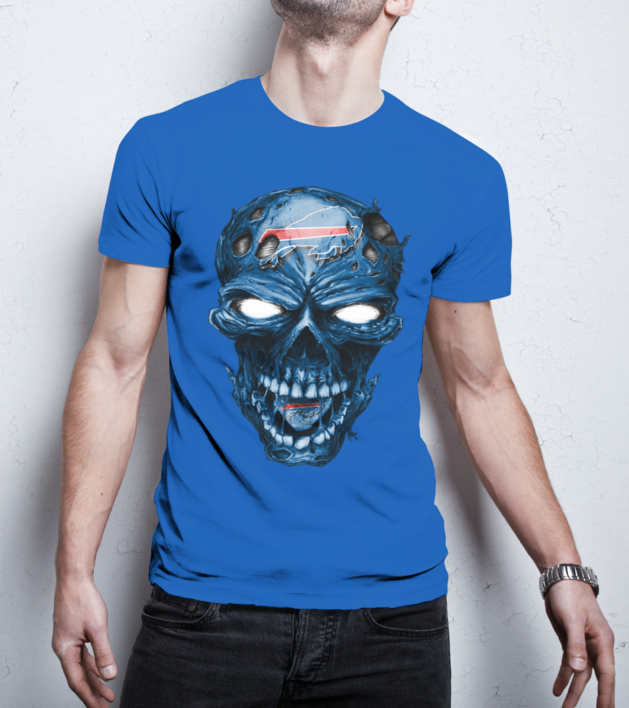 Buffalo Bills Skull Logo Horror T-Shirt
