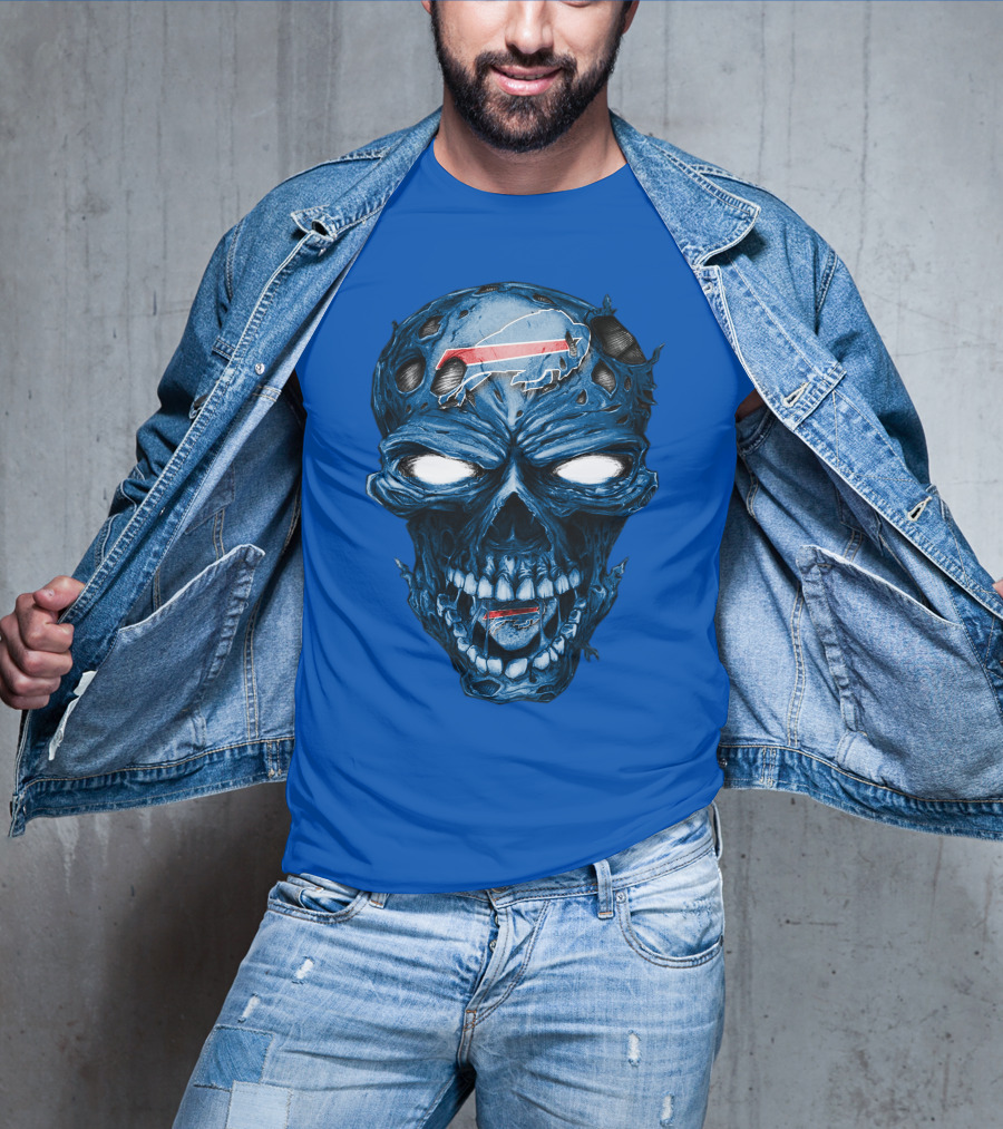 Buffalo Bills Skull Logo Horror T-Shirt