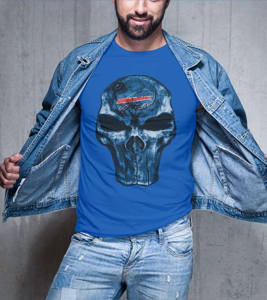 Buffalo Bills Skull Fan T-Shirt