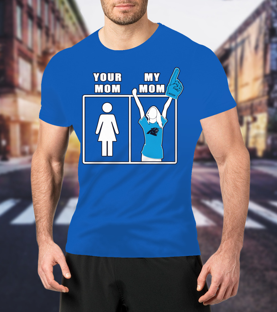 Carolina Panthers Your Mom My Mom 59 Fan Foam Finger T-Shirt