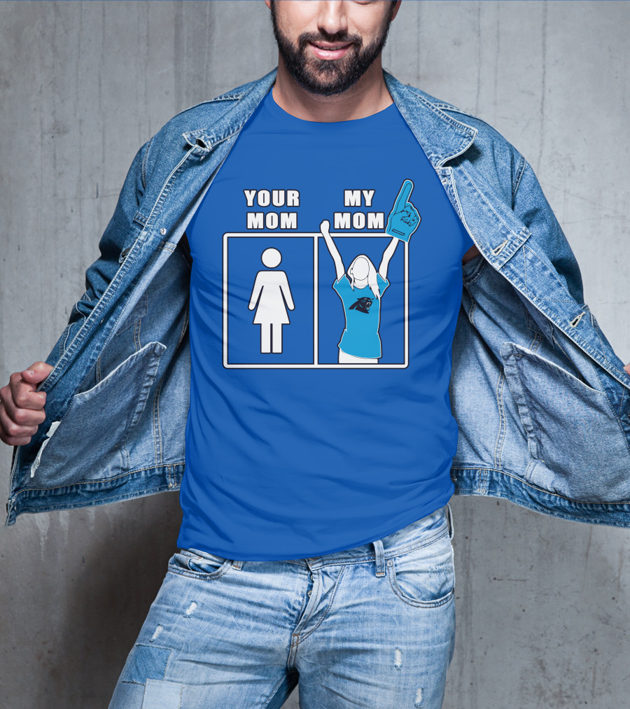 Carolina Panthers Your Mom My Mom 59 Fan Foam Finger T-Shirt