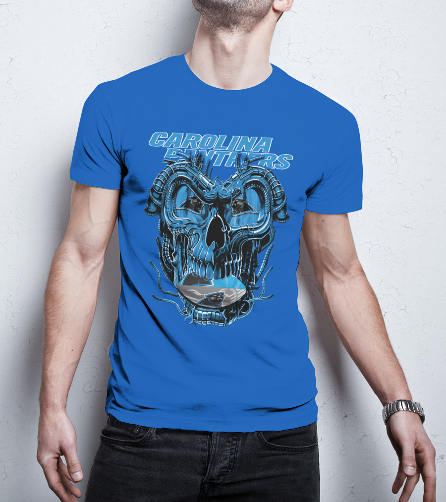 Carolina Panthers Dragonskull Helmet T-Shirt