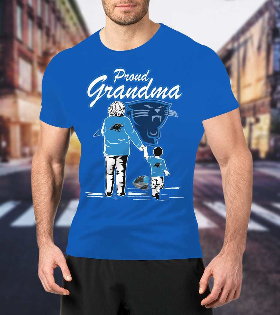 Proud Grandma Carolina Panthers Football Family Connections T-Shirt